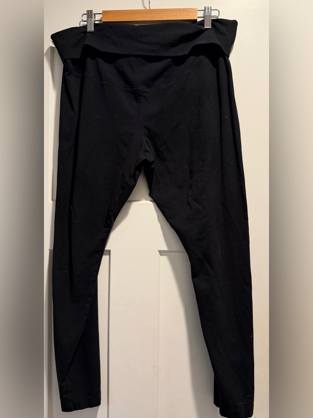 Old Navy Black Foldover Waist High-Rise Leggings